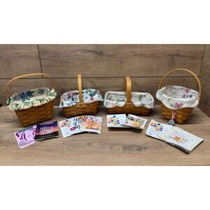 Longaberger Horizon of Hope, American Cancer Society, Lot of 4 Baskets ‘98-2001